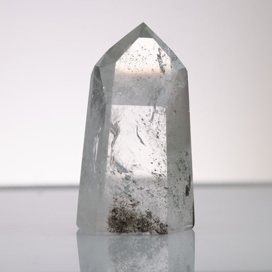 Clear Quartz Tower with Chlorite inclusions