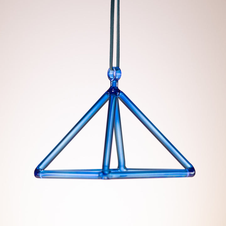 5.75" Sapphire Spirit Crystal Singing Pyramid