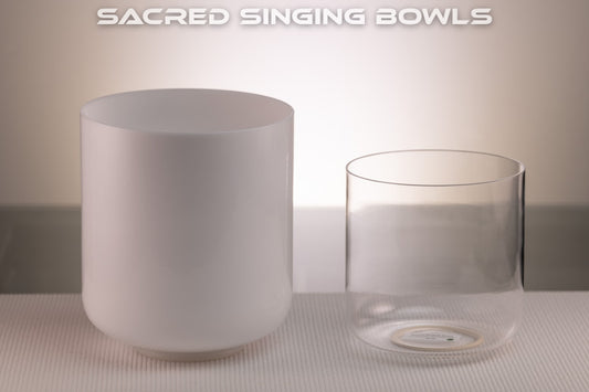 Clear Quartz & Ultra Light Singing Bowl Pair, Sacred Singing Bowls