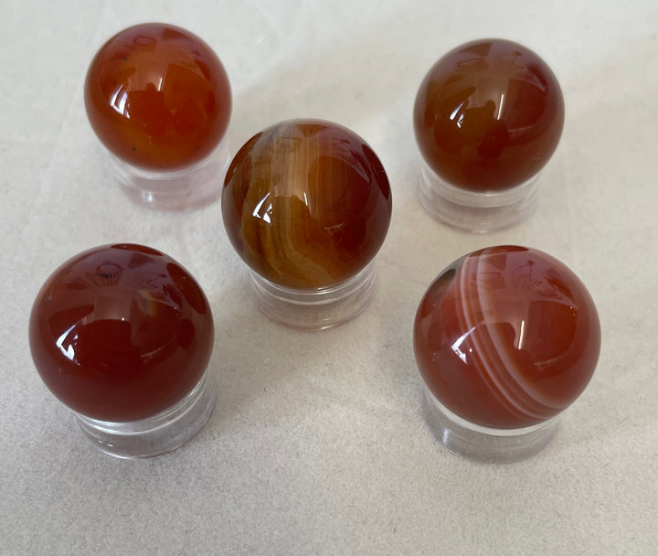 Tiny Carnelian Spheres
