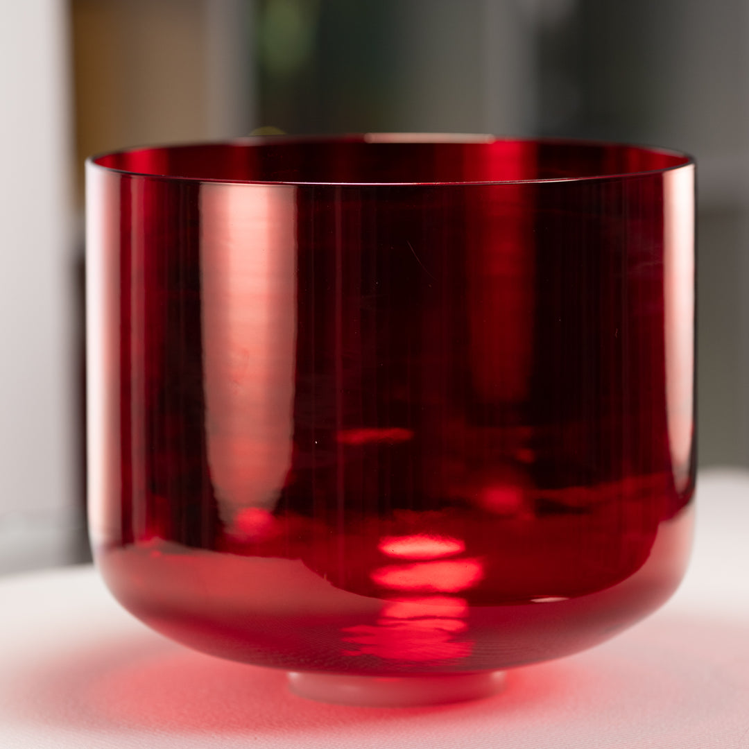 12" C#+27 Ruby Ray Crystal Singing Bowl