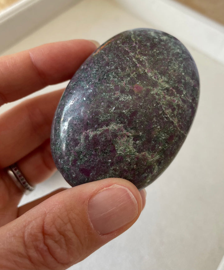 Ruby Kyanite Palm Stone