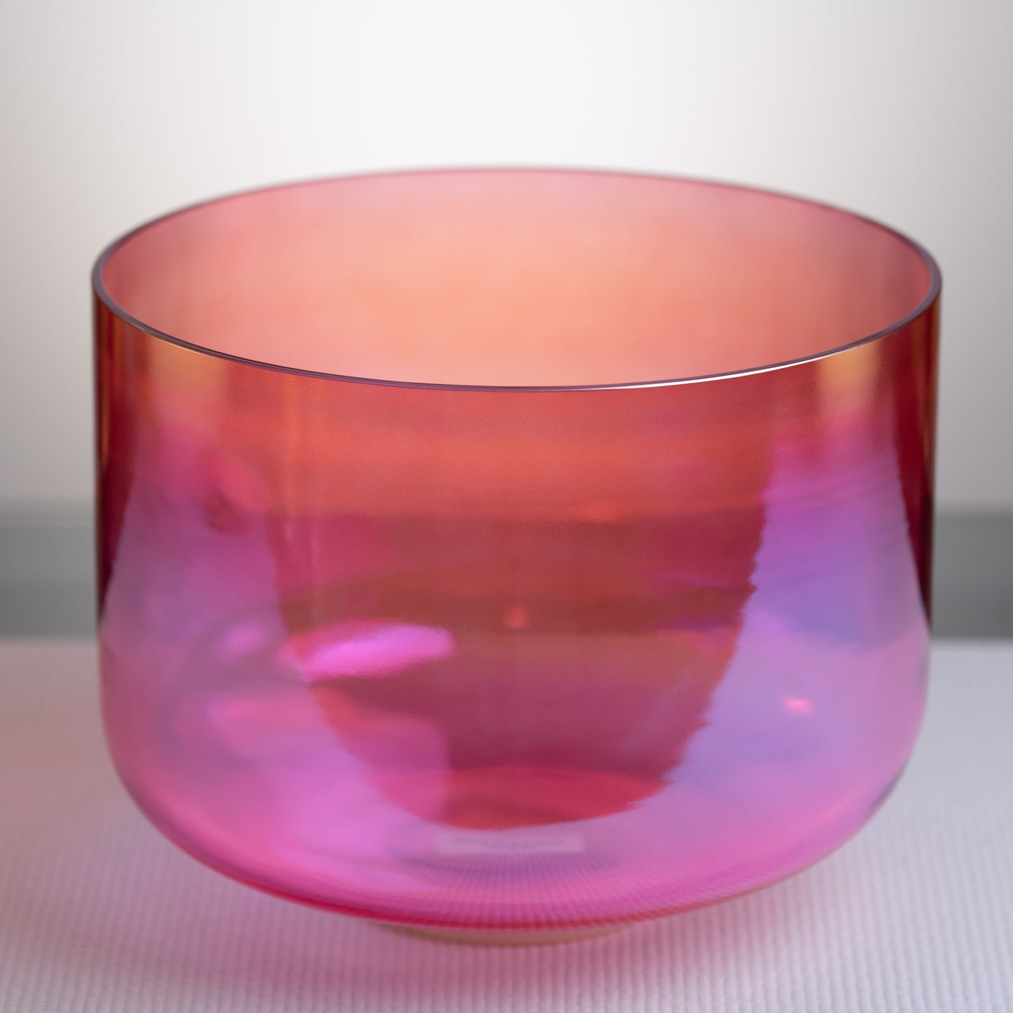 12" F-16 Rose Blossom Crystal Singing Bowl, Prismatic