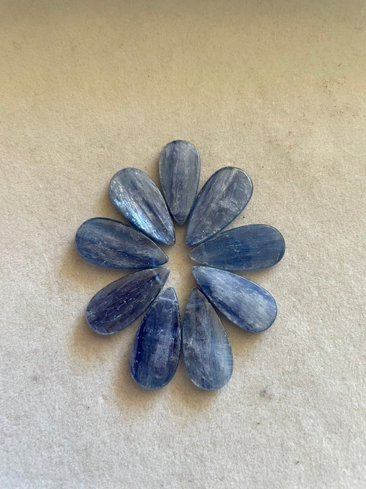 Kyanite Tear Drop Beads, Extra Small