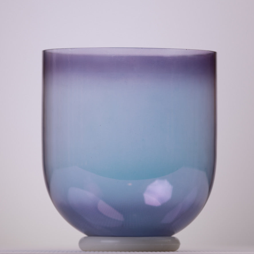 8" A-10 Androgynous Indium with Violet Aura Rim & Base Alchemy Bowl