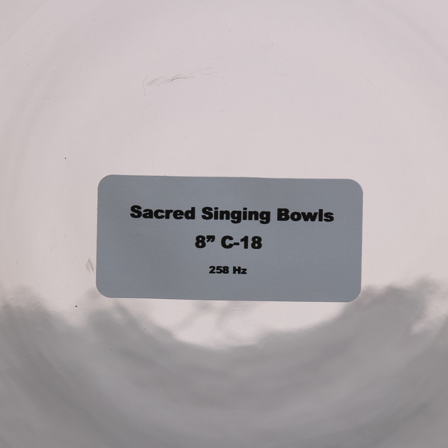 8" C-18 Clear Quartz Crystal Singing Bowl, Sacred Singing Bowls