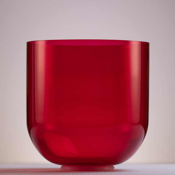 8.75" E-42 Ruby Ray Crystal Singing Bowl