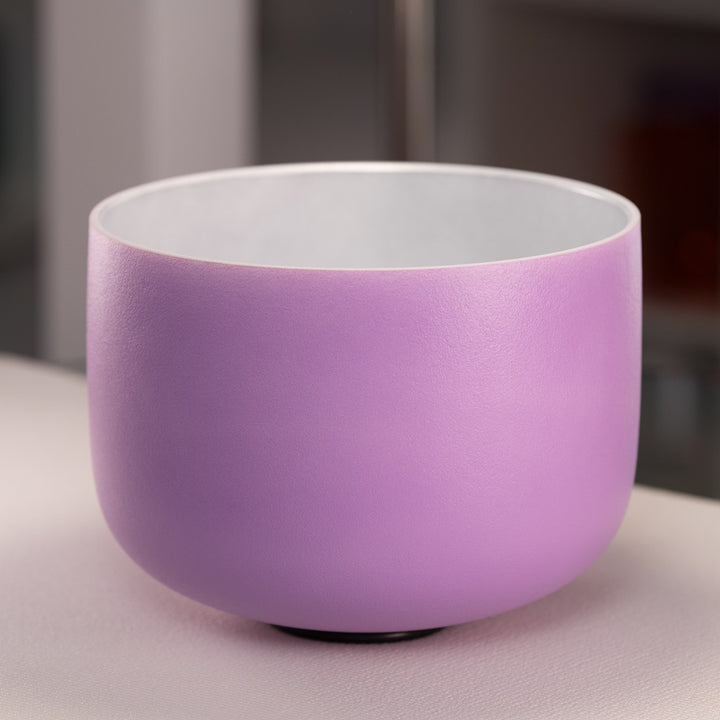 12" D-31 Frosted Lilac Blossom Crystal Singing Bowl