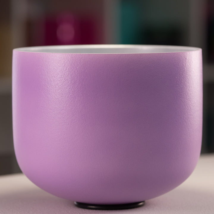 11" C+2 Frosted Lilac Blossom Crystal Singing Bowl