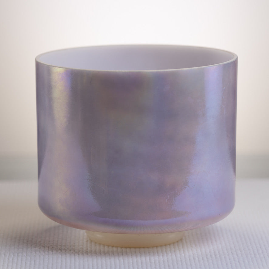 8" C#+45 Tesseract Salt Saint Germain Sky Crystal Singing Bowl, Crystal Tones™