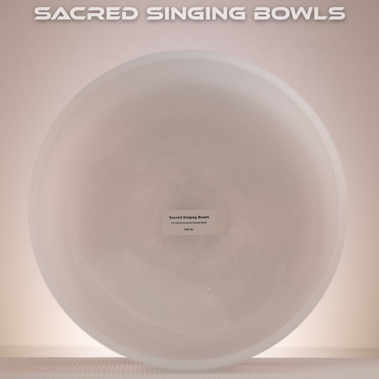 12" E+33 Frosted Crystal Singing Bowl, Sacred Singing Bowls