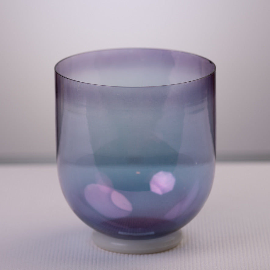 8" A-10 Androgynous Indium with Violet Aura Rim & Base Alchemy Bowl