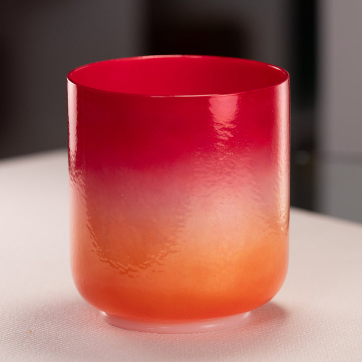 7" E-2 Harmonic Sunrise Crystal Singing Bowl, Perfect Pitch