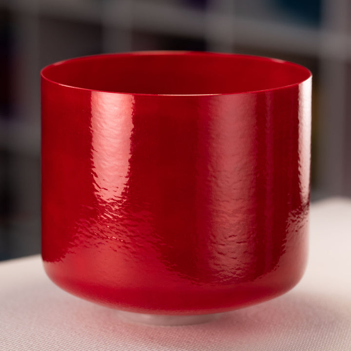 11" A#-5 Crimson Dawn Crystal Singing Bowl, Perfect Pitch