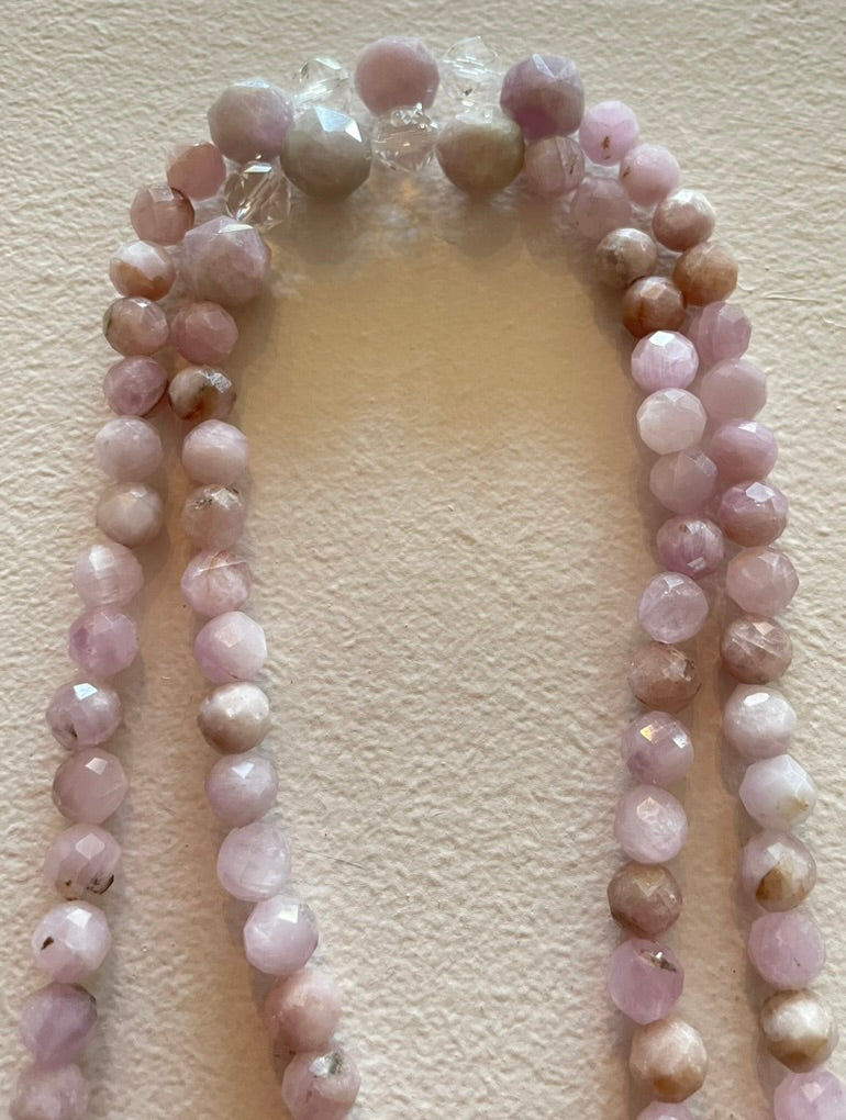 Faceted Kunzite Mala