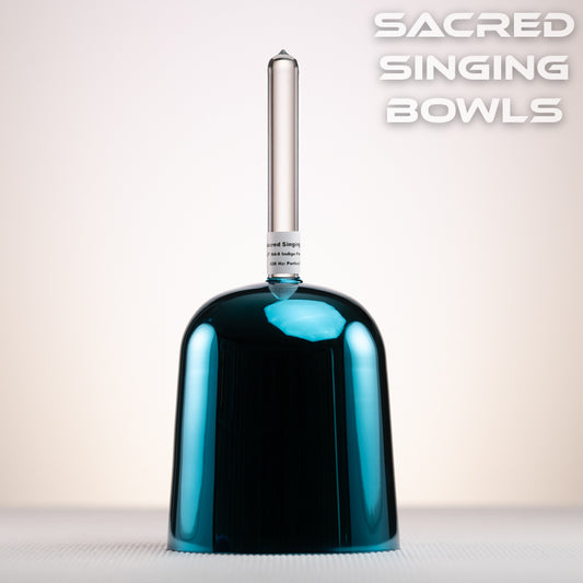 5.5" A-8 Indigo Crystal Singing Bowl, Handheld, perfect pitch  | Sacred Singing Bowls
