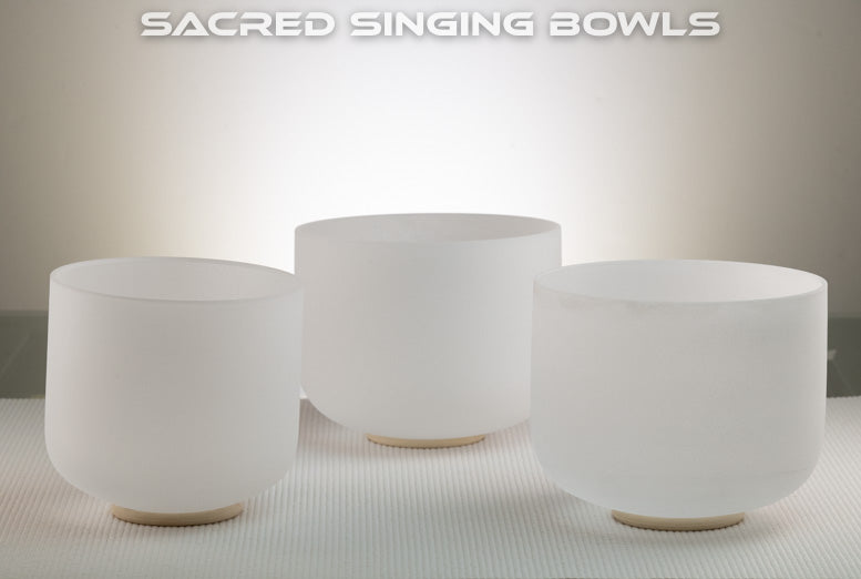 Frosted Singing Bowl Set: C# Major, Sacred Singing Bowls