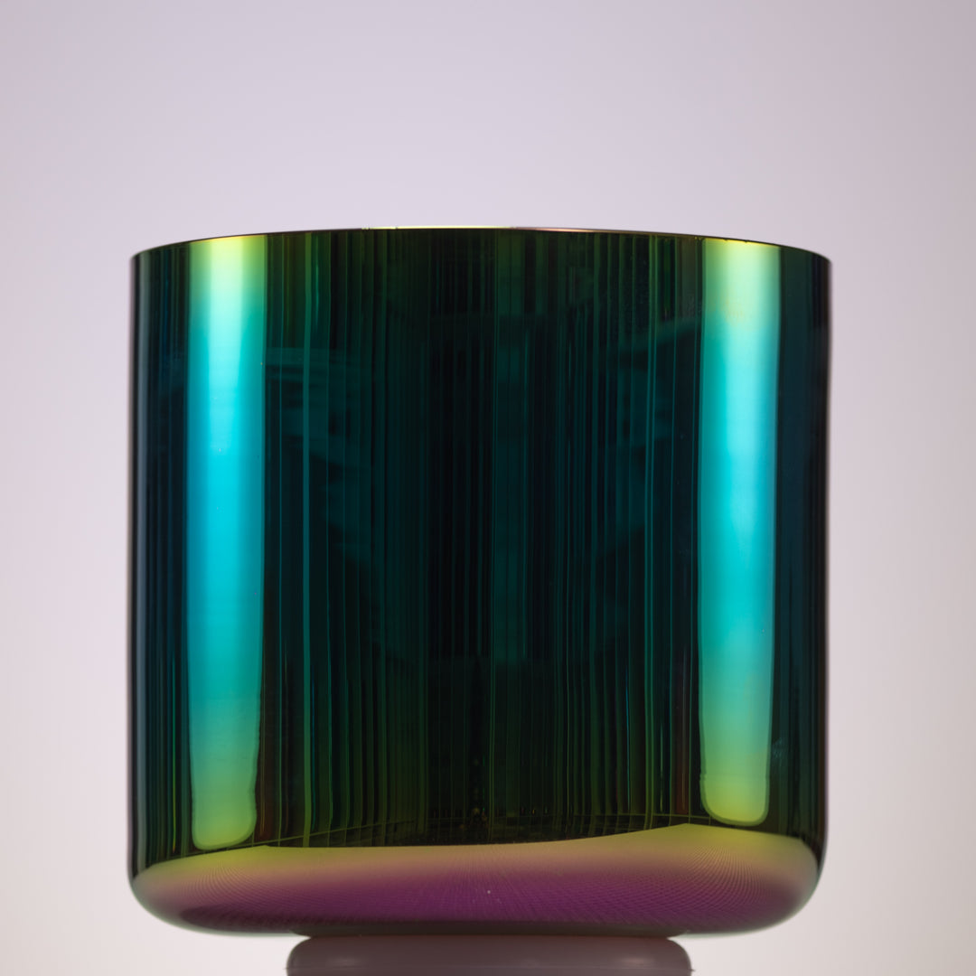 7.5" A#+47 Celestial Rainbow Crystal Singing Bowl, Binaural