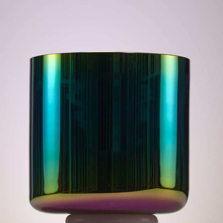 7.5" A#+47 Celestial Rainbow Crystal Singing Bowl, Binaural
