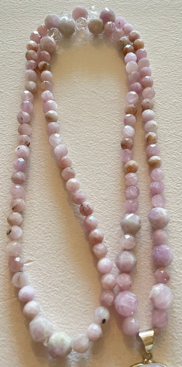 Faceted Kunzite Mala