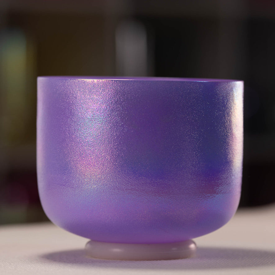 8" E-30 Lilac Blossom Celestial Frosted Bowl