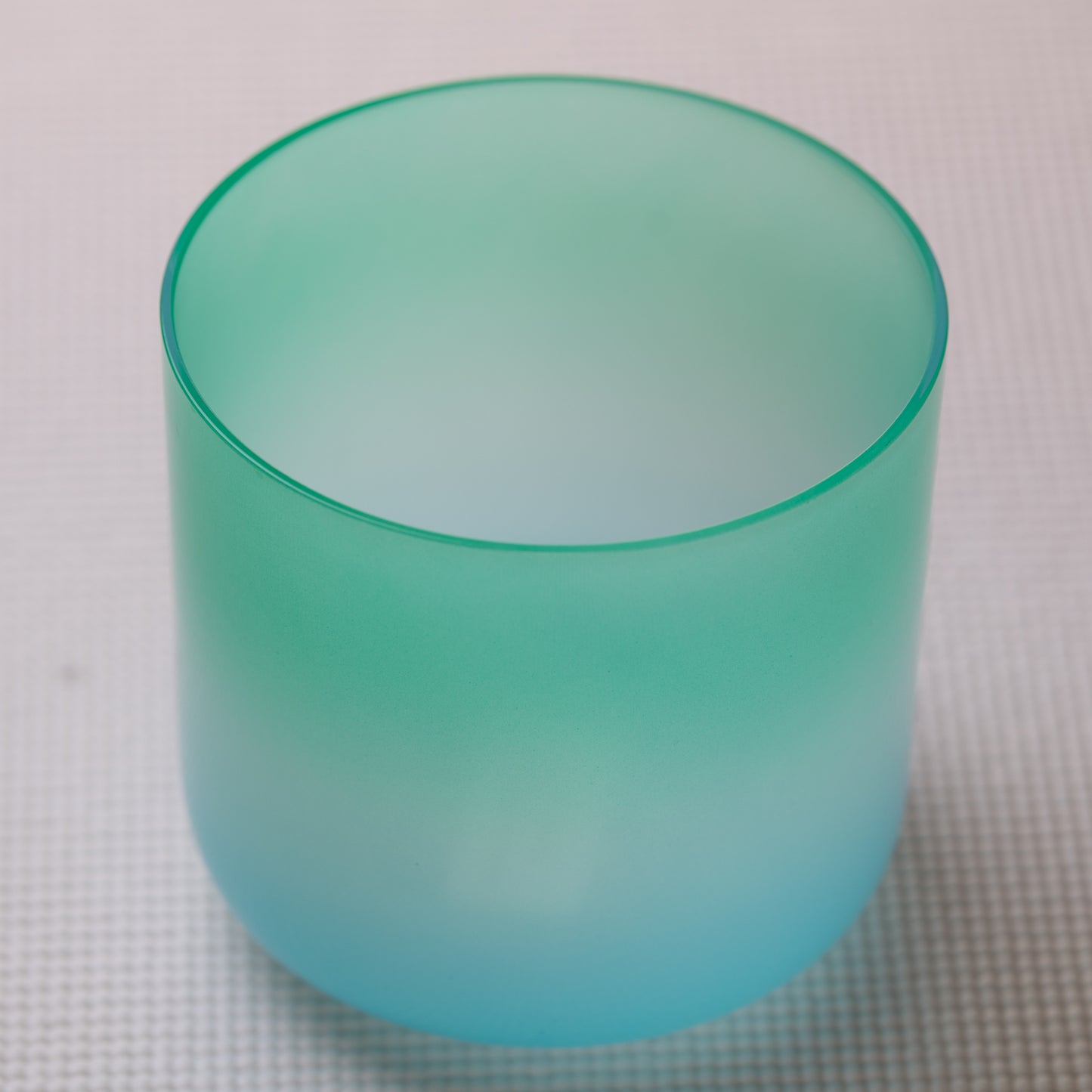 5.25" C-35 Blue Green Tourmaline Color Crystal Singing Bowl, Sacred Singing Bowls