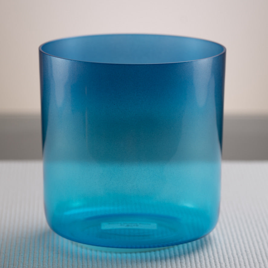 7" B+15 Blue Fluorite Color Crystal Singing Bowl, Sacred Singing Bowls