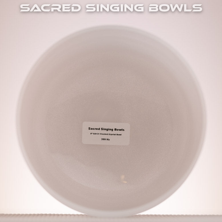 Frosted Crystal Singing Bowl Set: D# Major, Sacred Singing Bowls