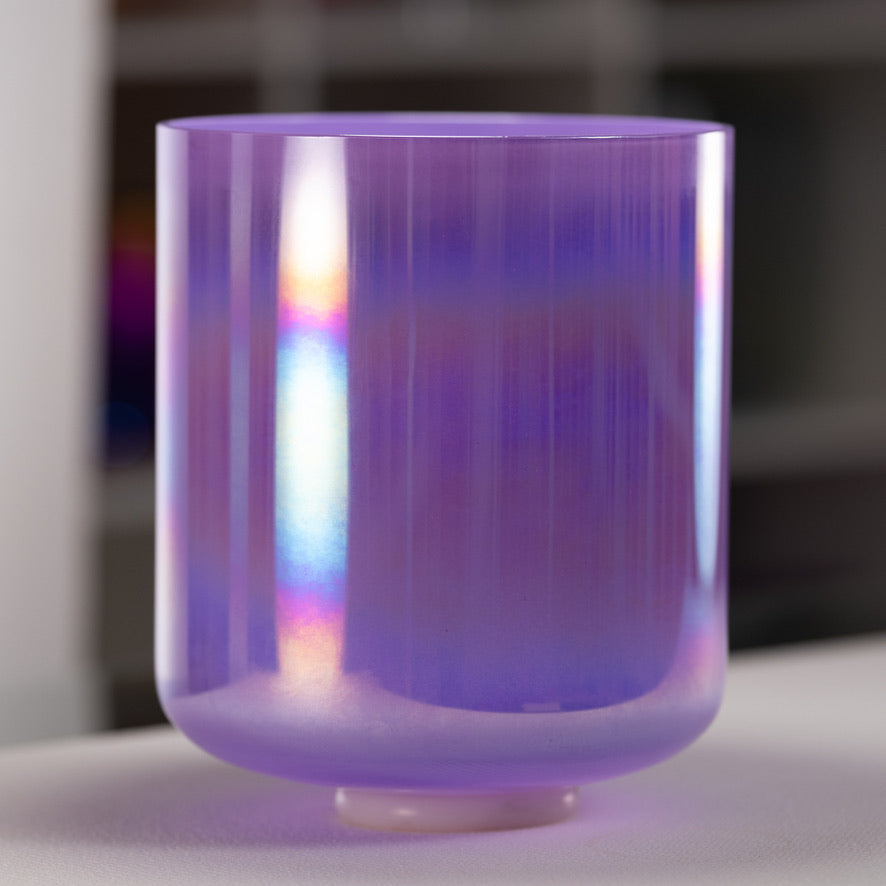 Purple Crystal Singing Bowl for Sound Healing rituals 