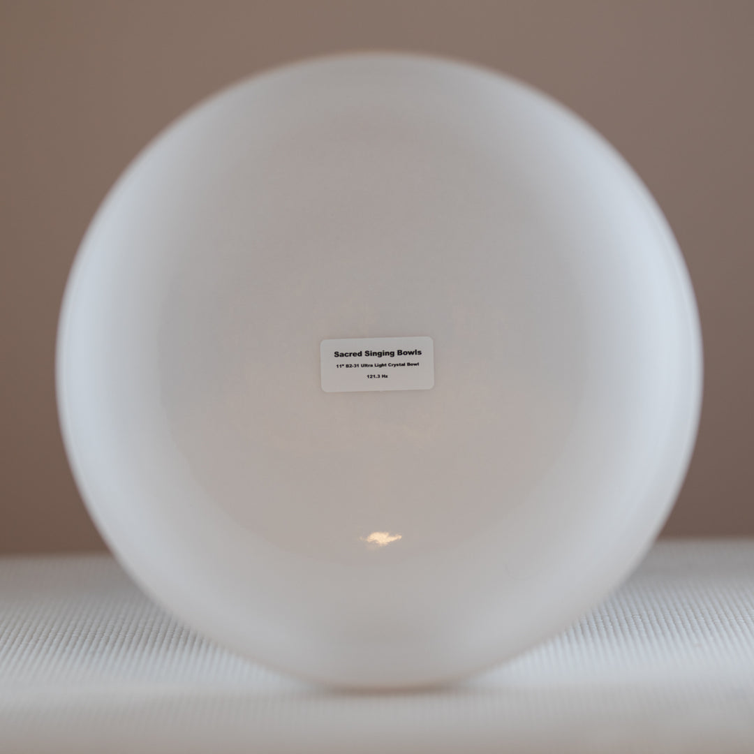 11" B-31 White Light Crystal Singing Bowl