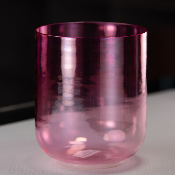 7" D-44 Pink Lotus Crystal Singing Bowl