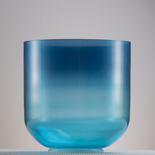 9" D#-13 Blue Fluorite Color Crystal Singing Bowl, Sacred Singing Bowls