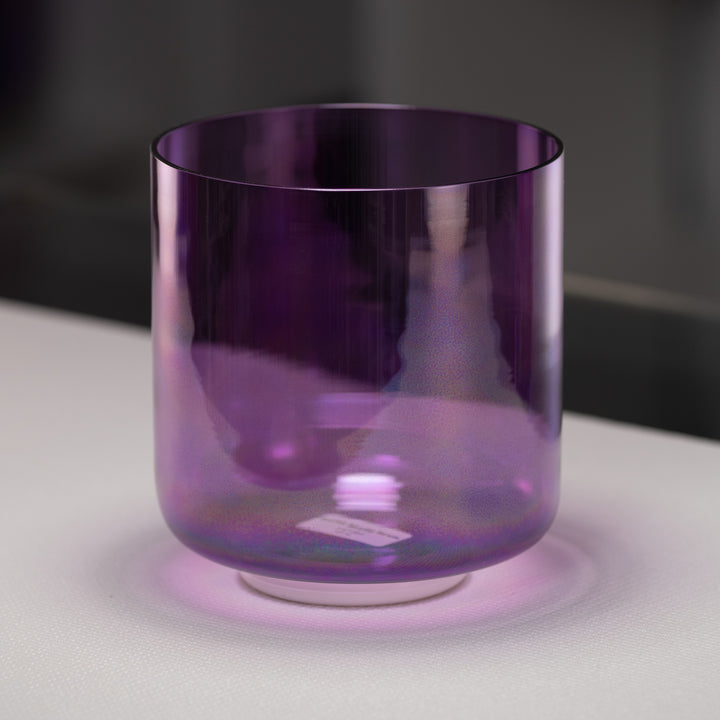 7.5" C#-9 Lavender Lotus Crystal Singing Bowl, Perfect Pitch
