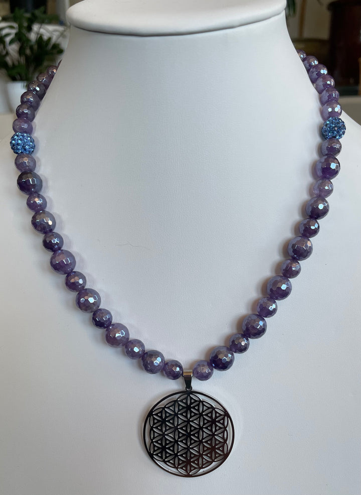 Faceted Amethyst Necklace made by Tara Kaur