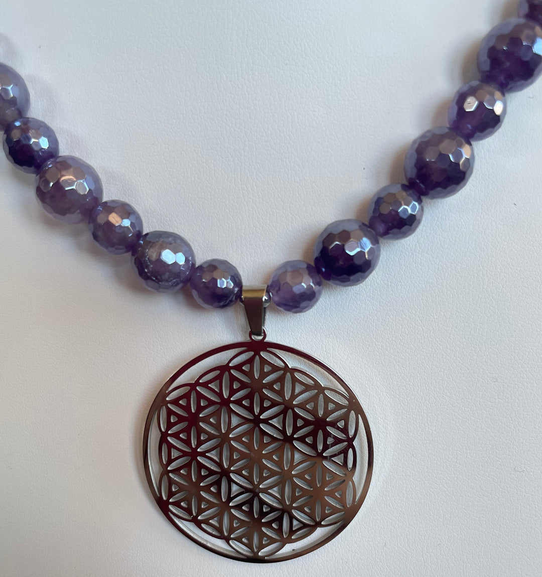 Faceted Amethyst Necklace, made by Tara kaur