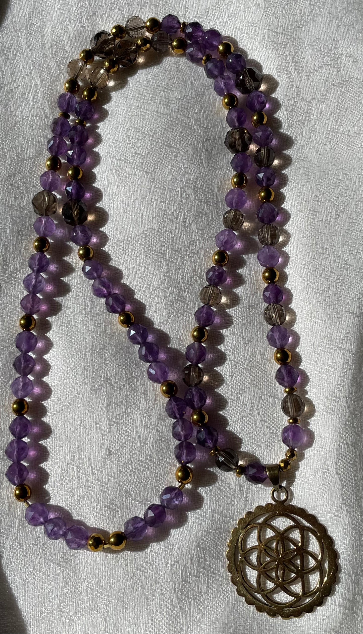 Faceted Amethyst Mala