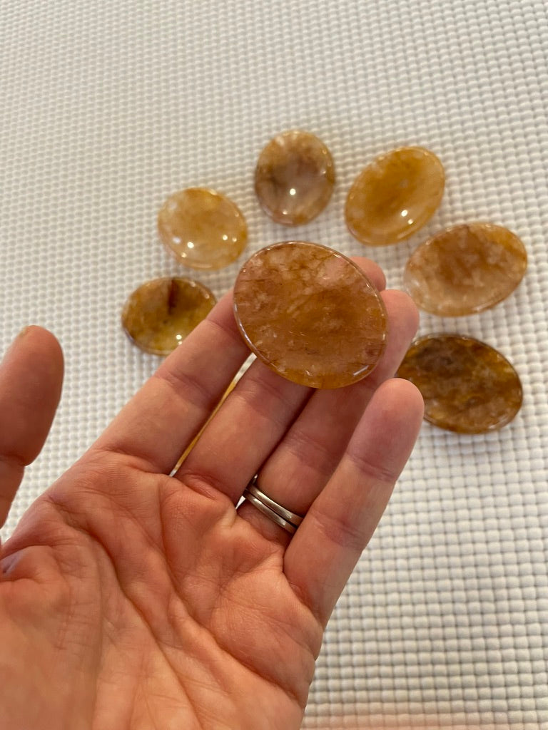 Hematoid Quartz Worry Stone