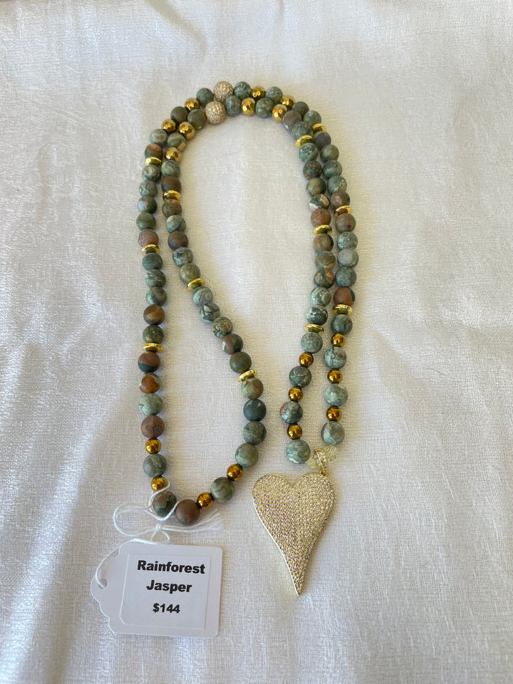 Rainforest Jasper Mala