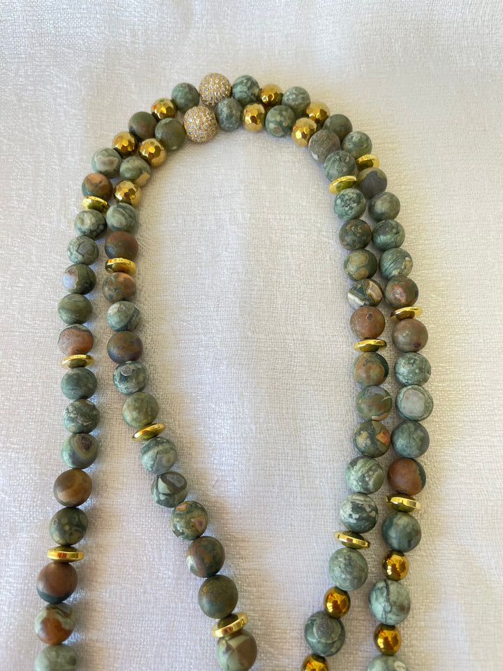 Rainforest Jasper Mala