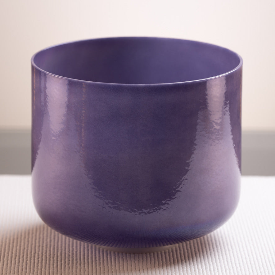 Purple crystal sound healing bowl