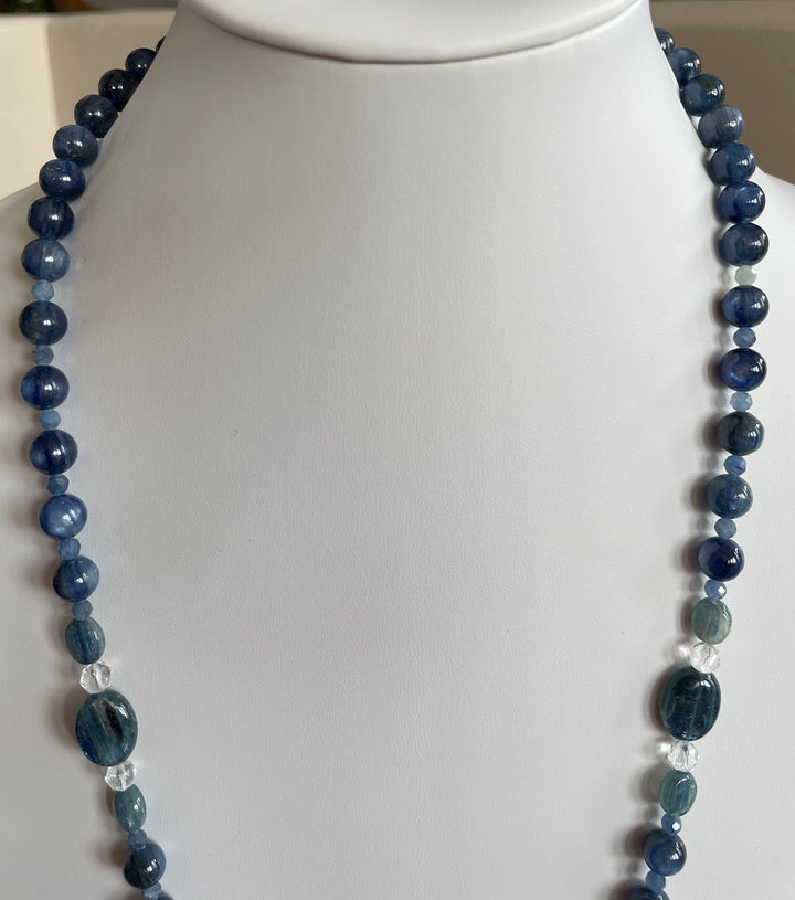 Kyanite mala made by Tara Kaur