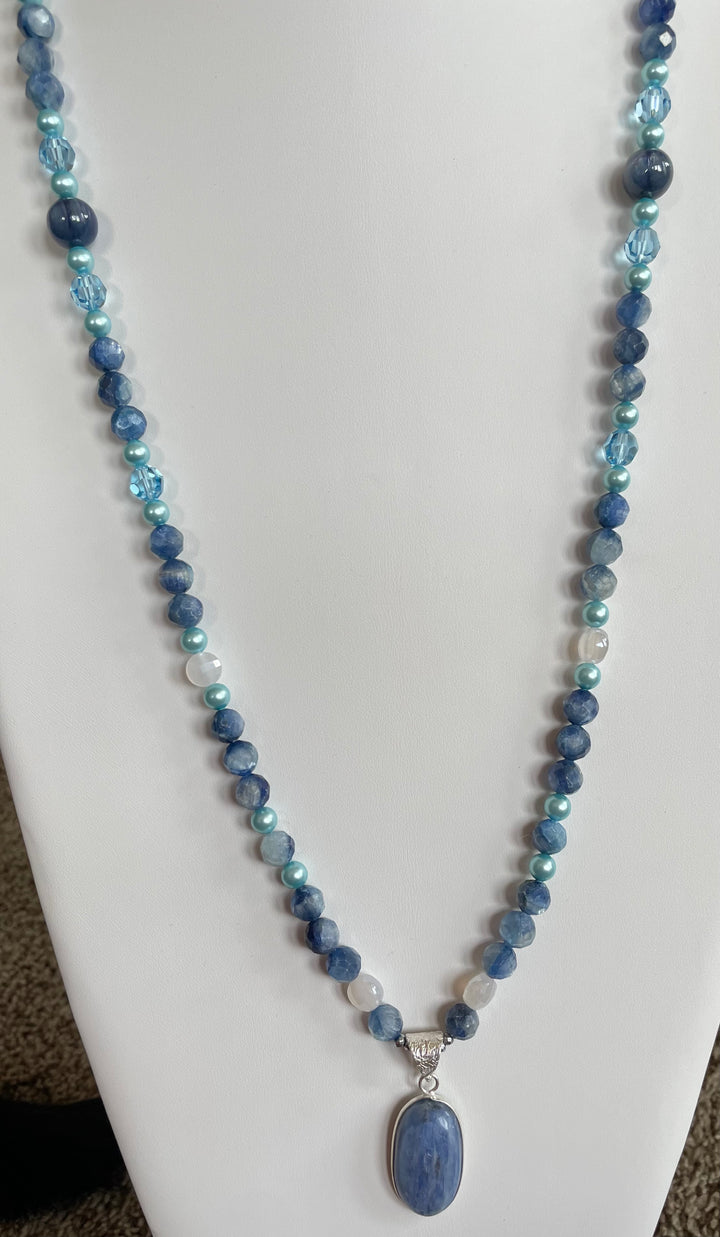 Kyanite Mala with Kyanite pendant from Tara Kaur