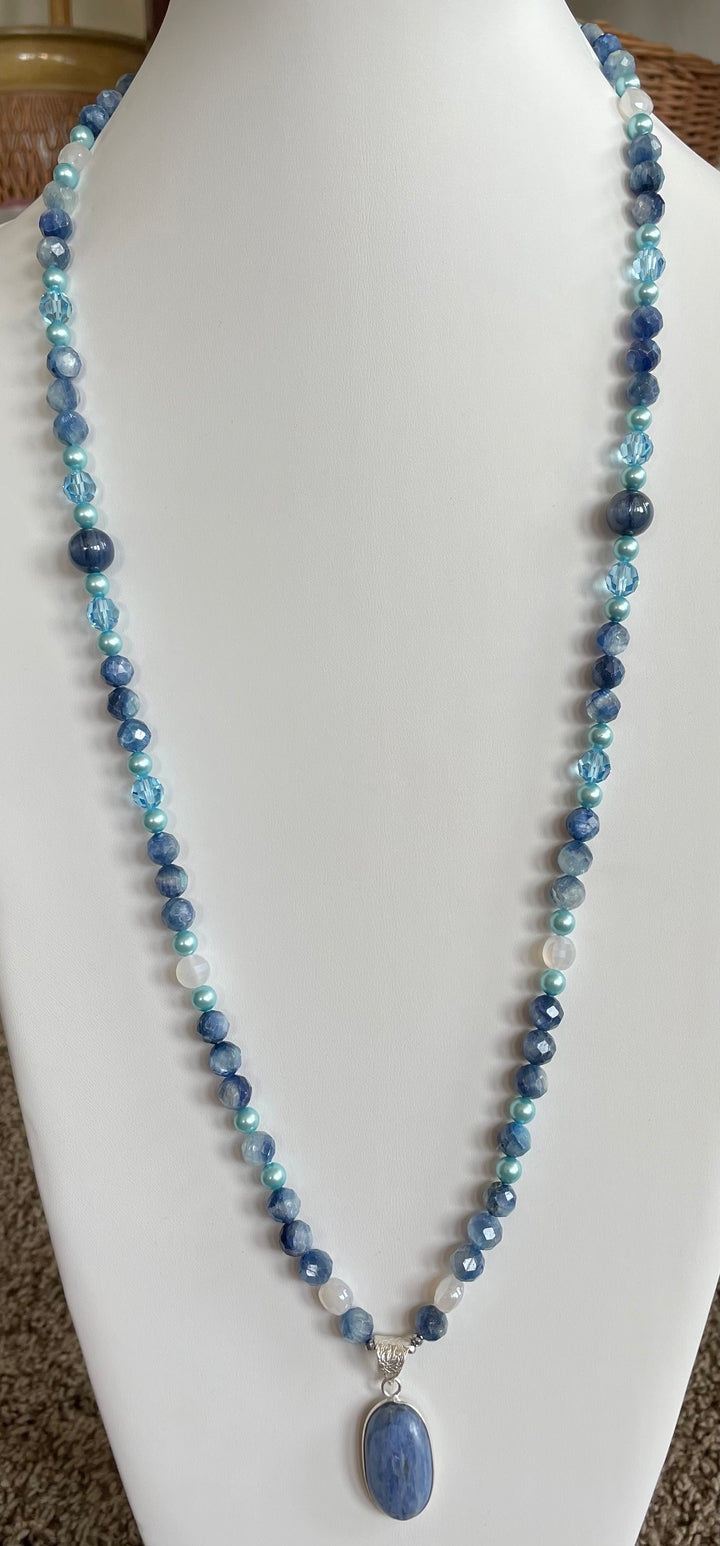 Kyanite mala made by Tara Kaur