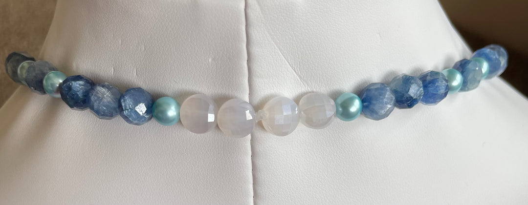 Mala necklace close up