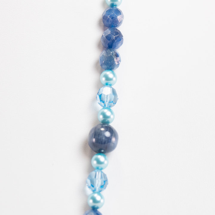 Kyanite mala close up