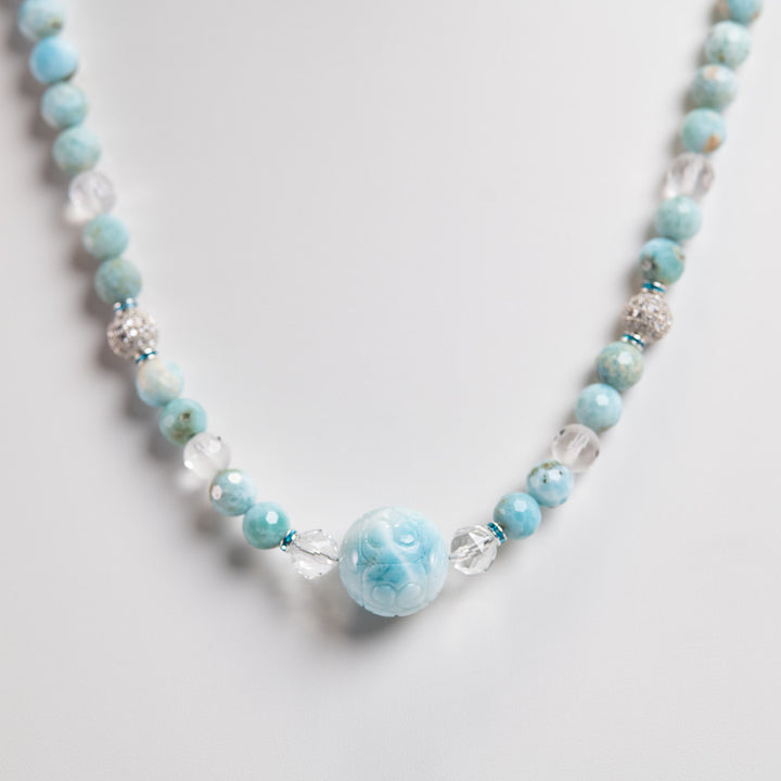 Larimar necklace, gemstone jewelry
