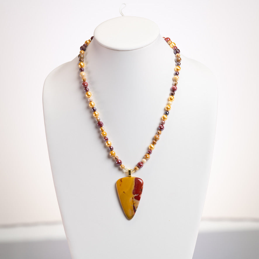 Mookaite & Mixed Bead necklace made by Tara Kaur