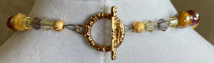 Mookaite necklace close up