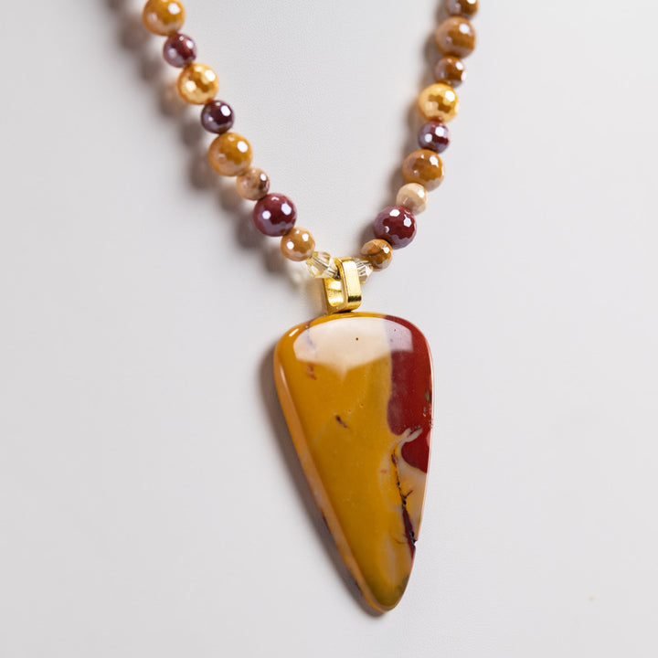 Mookaite pendant close up
