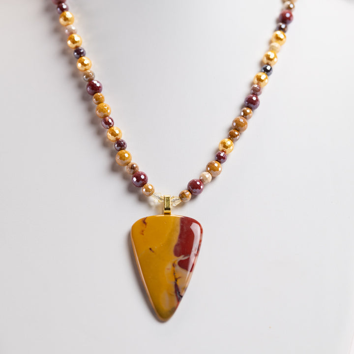 Mookaite pendant close up